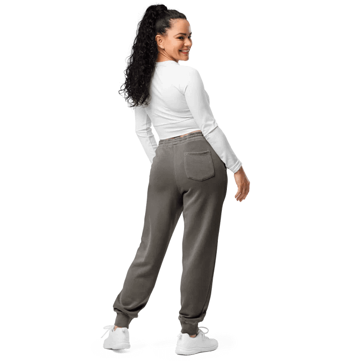 Embroidered Peace-Heart Sweatpants with Pockets (Red Heart) product image (2)