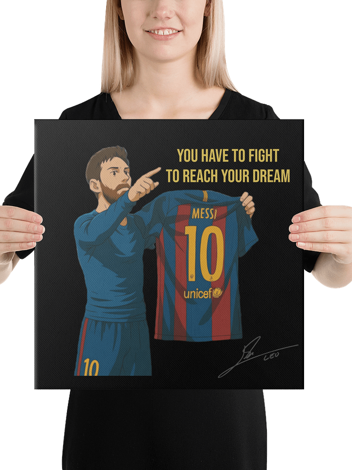 Lionel Messi - Barcelona Canvas Print Poster (with Frame) | Inspirational Wall Art | Football Wall Art | Home Decor product image (1)