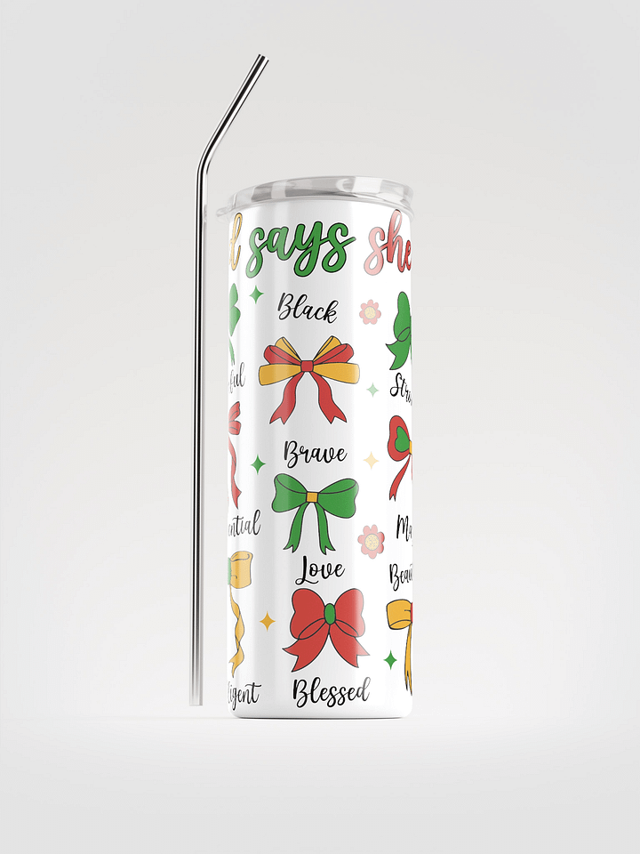 God Says She Is Stainless Steel Tumbler product image (1)