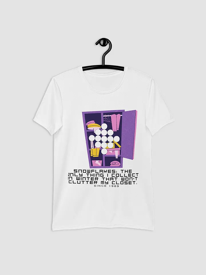 Snowflakes the only thing I collect in winter that won't clutter my closet All-Over Print Athletic T-Shirt product image (1)