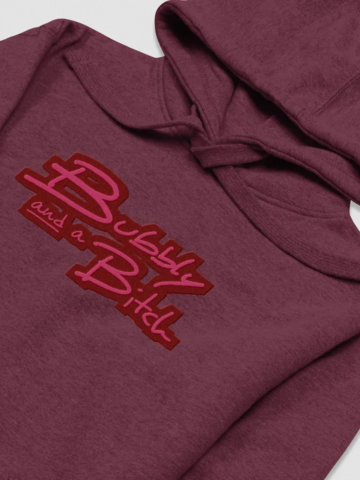 Bubbly and a B*tch (rose design) embroidered heavyweight hoodie product image (13)