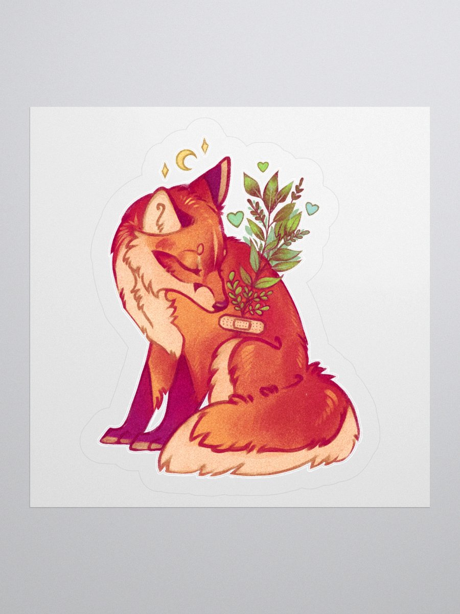 Healing fox | Kiss-cut sticker product image (1)