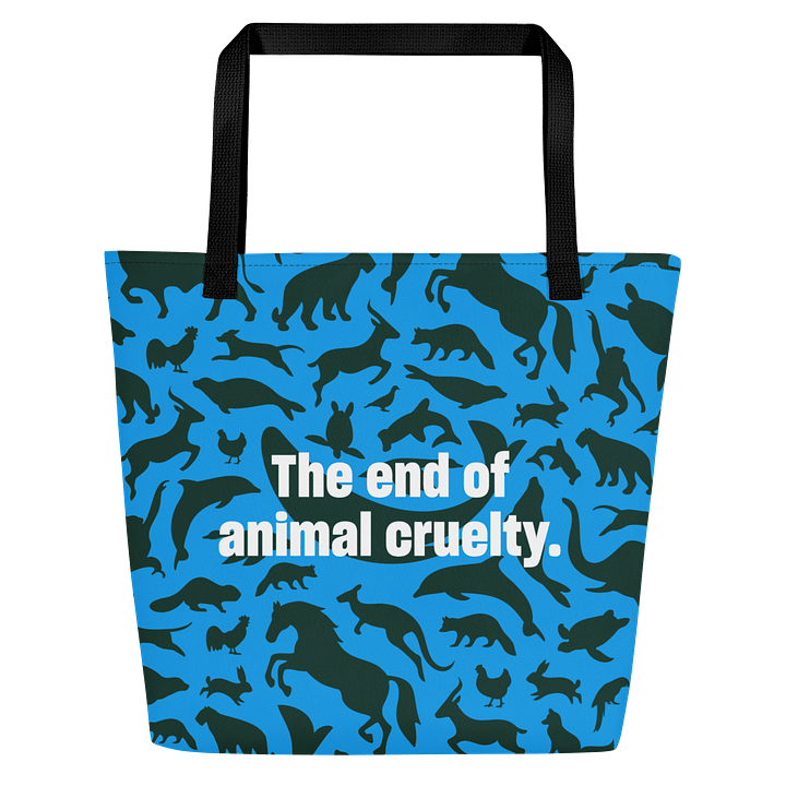 Large Animal Print tote with pocket product image (1)