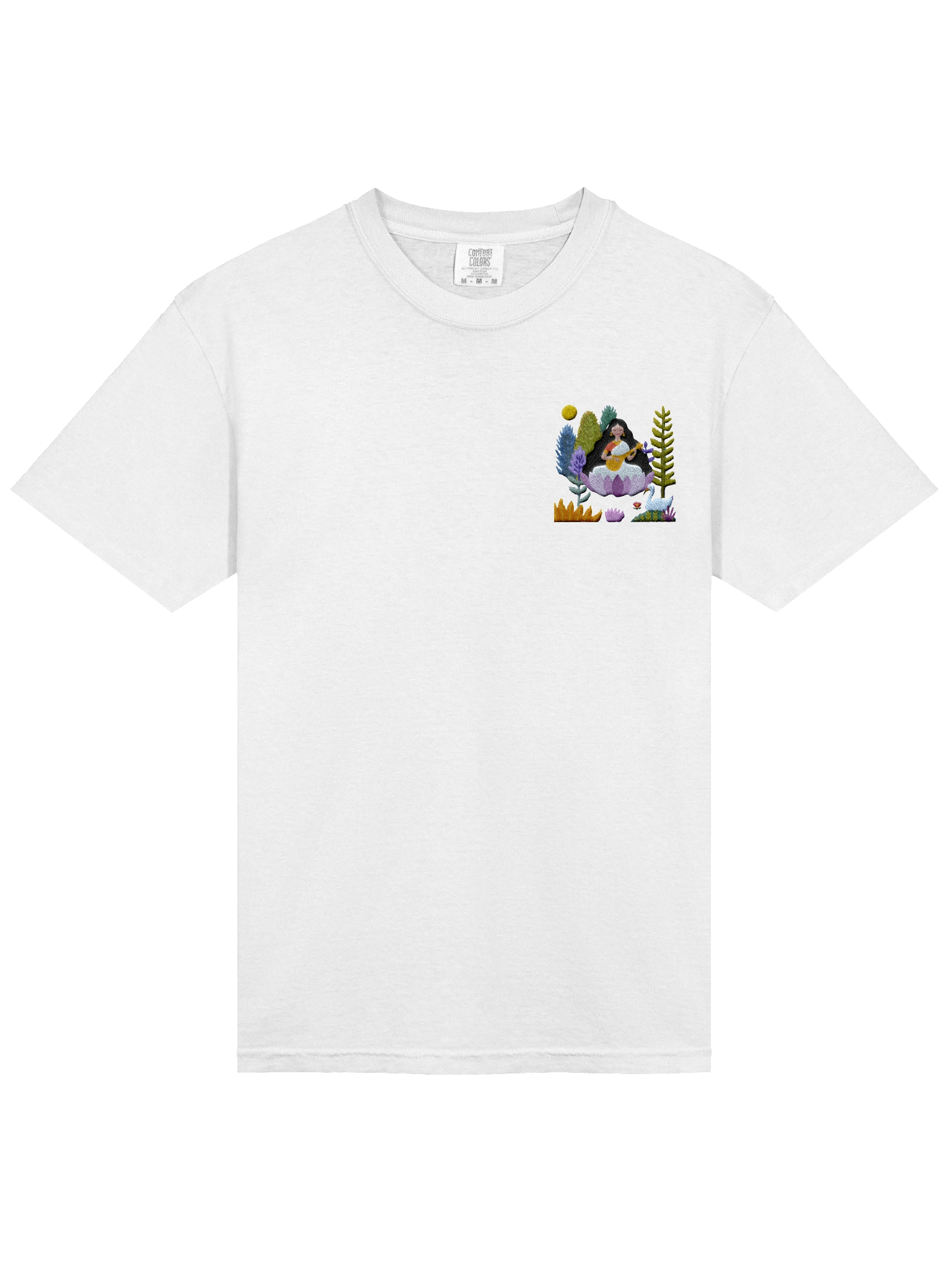 Om Aim Saraswatyai Namaha - The Flow of Knowing (WHITE) product image (4)