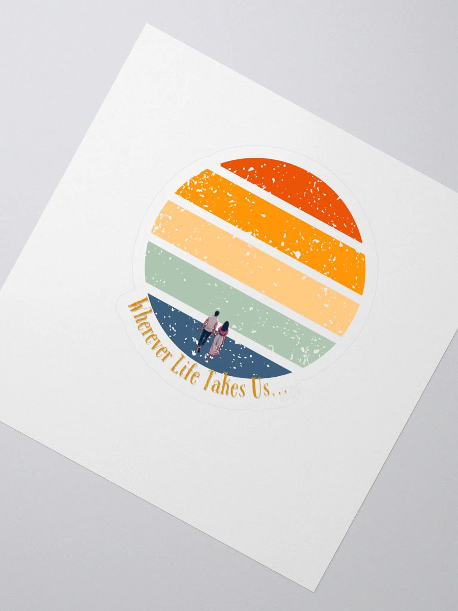 Sunset Lovers Kiss Cut Stickers product image (2)