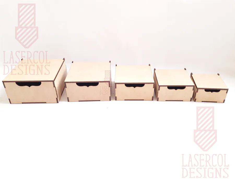 Boxes Set 2 (5 sizes) - Laser Cut Files product image (6)