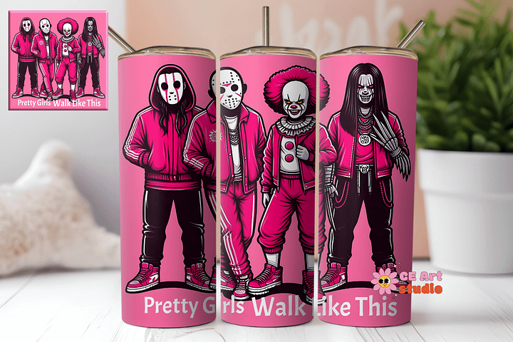 Pretty Girls Walk Like This Tumbler Wrap PNG product image (1)