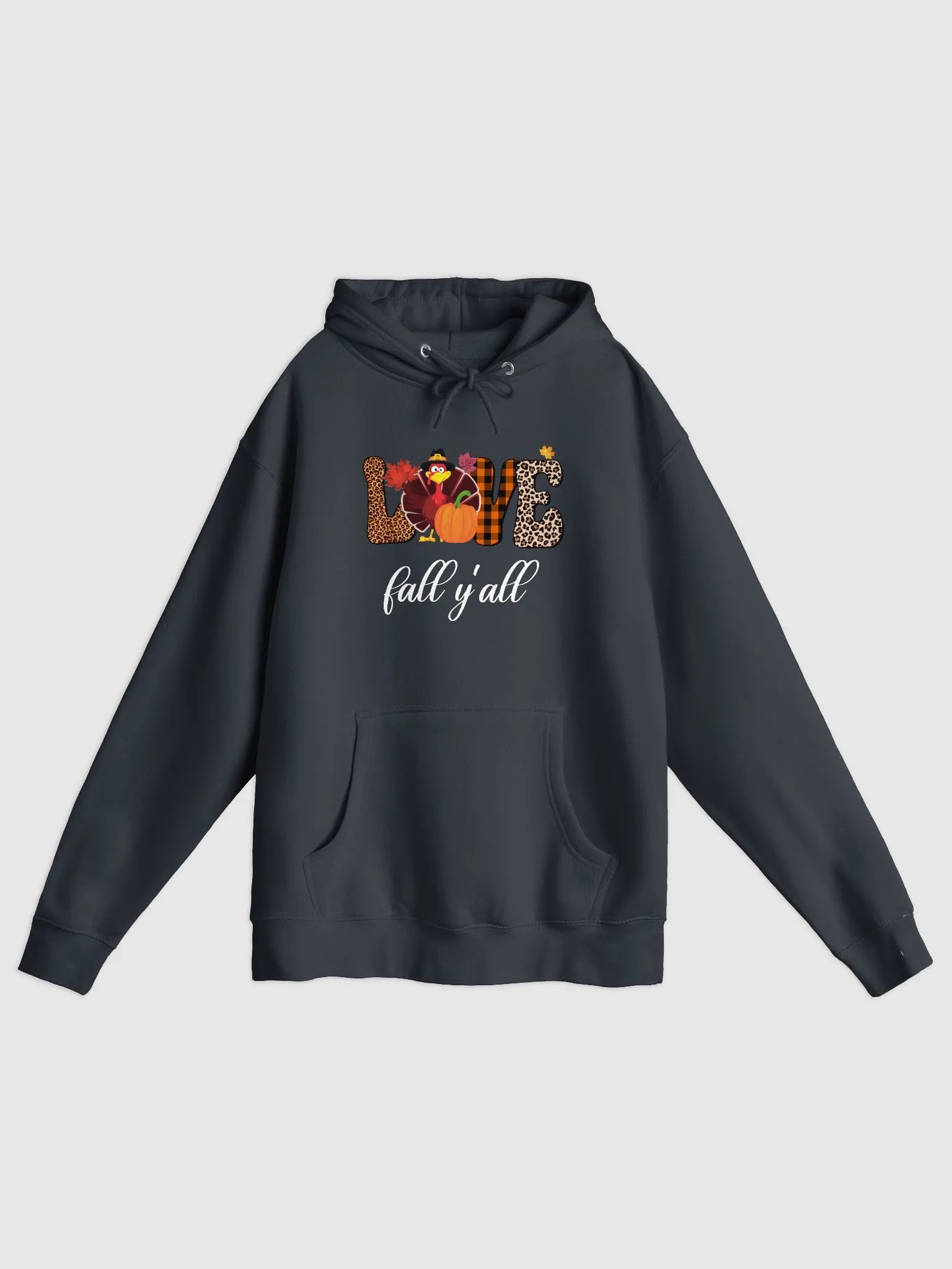 Love Fall Y'all Turkey Pumpkin Hoodie product image (18)
