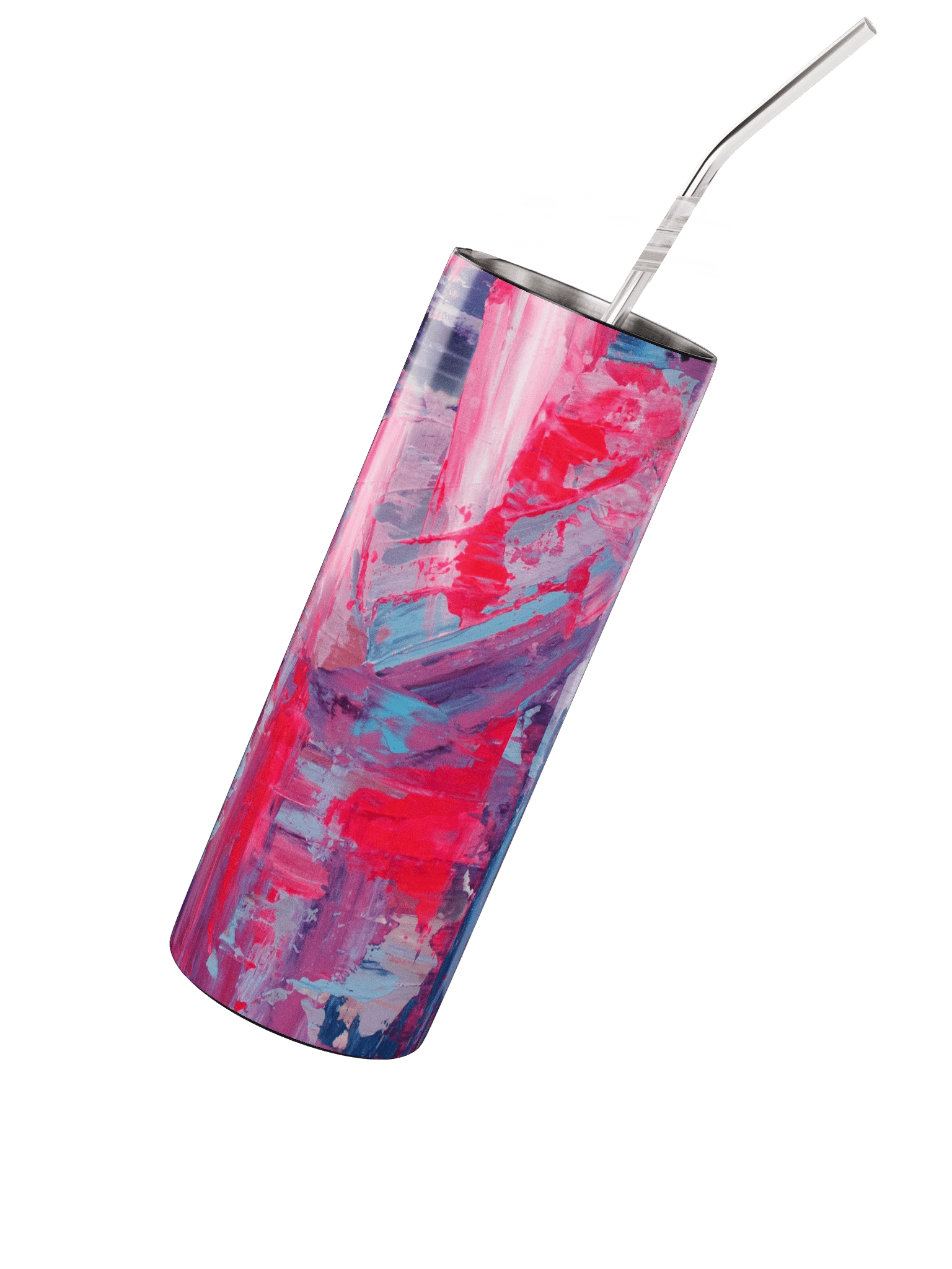 "Prickle-Me-Pink" Stainless-Steel Tumbler w/ Straw product image (2)