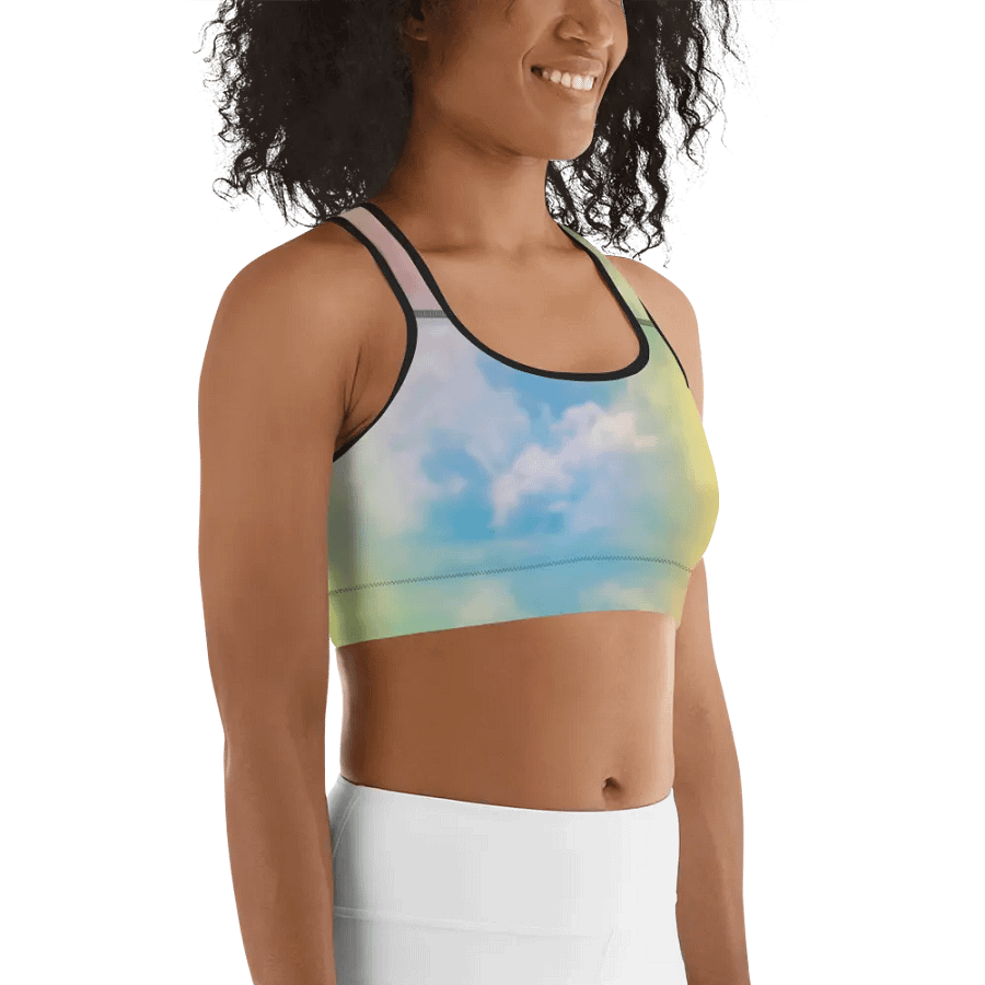 Blur cloud rainbow Design Sports Bra - V10 product image (11)