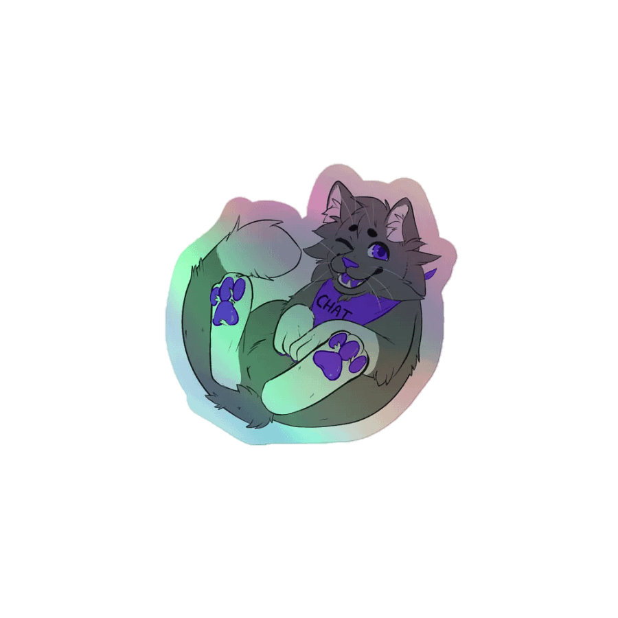 Chat Cat Holo Sticker! product image (1)
