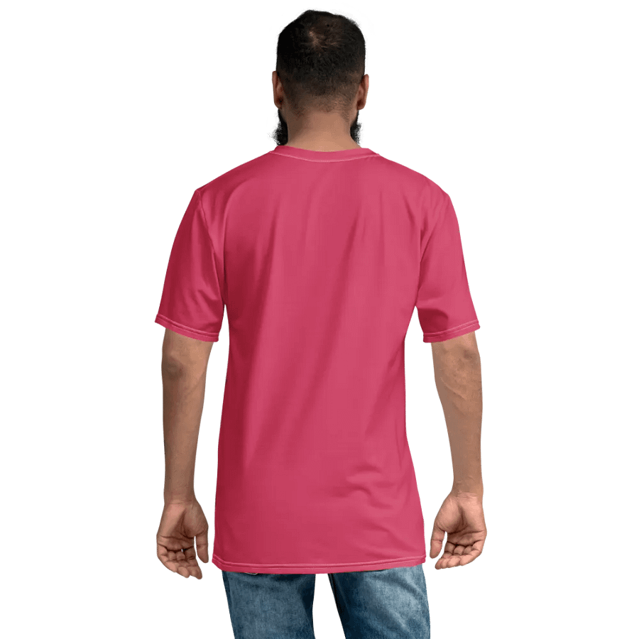 Plain Ruby Red True Summer Men's Crewneck Polyester Heavyweight Premium T-Shirt by Treasure Pie product image (8)