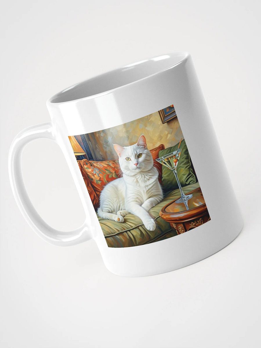 CLASSEY CAT ON COUCH NEXT TO MARTINI product image (8)