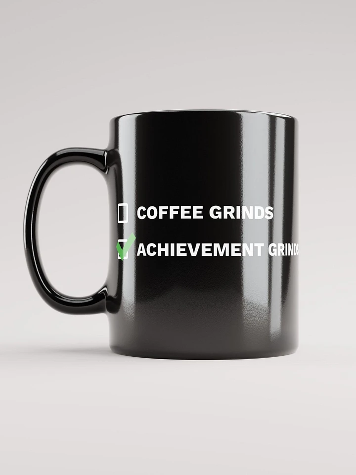 Achievement Grinds Not Coffee Grinds (Black Mug) product image (1)