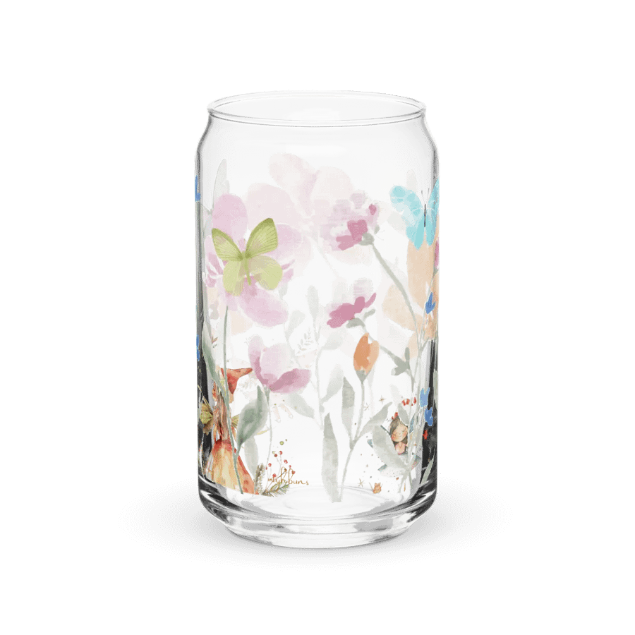 Dream of Butterflies & Angels Sipper Glass Can 🌸🦋 product image (2)