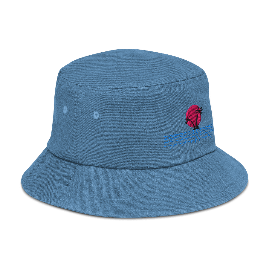 Vaporwave Sunset Denim Bucket Hat product image (3)