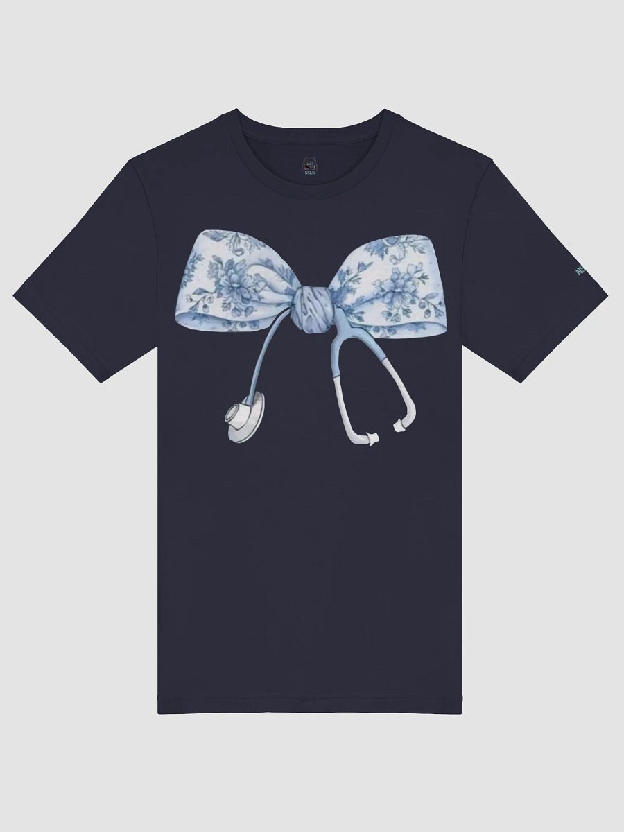 NSLB Custom Floral Stethoscope Bow Tee product image (30)