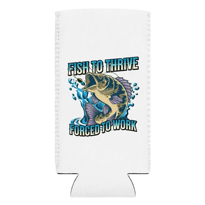 Fish To Thrive Forced To Work Splash Bass Can Cooler product image (2)