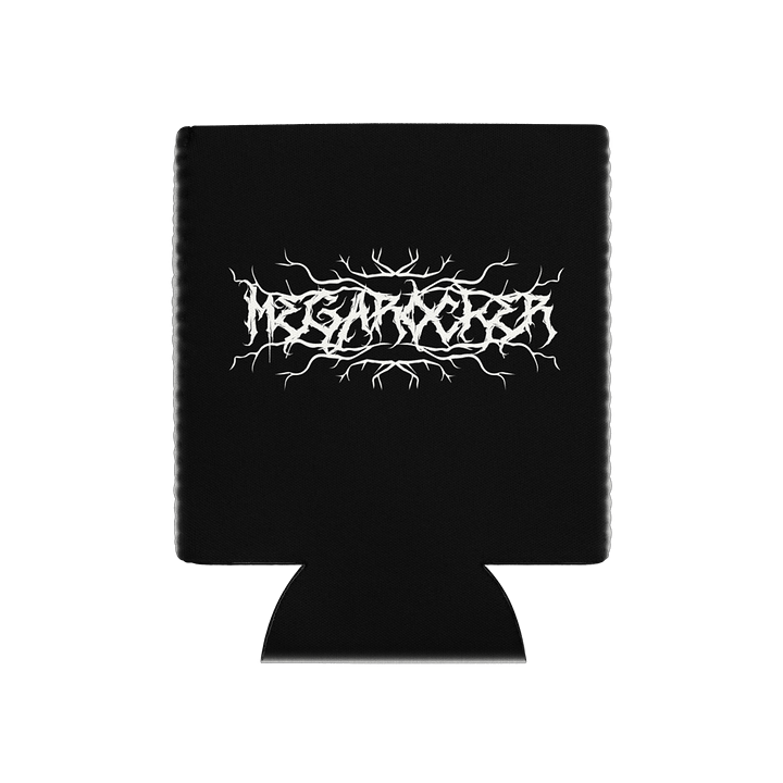 MegaRocker White Death Metal Logo Regular Can Cooler product image (1)