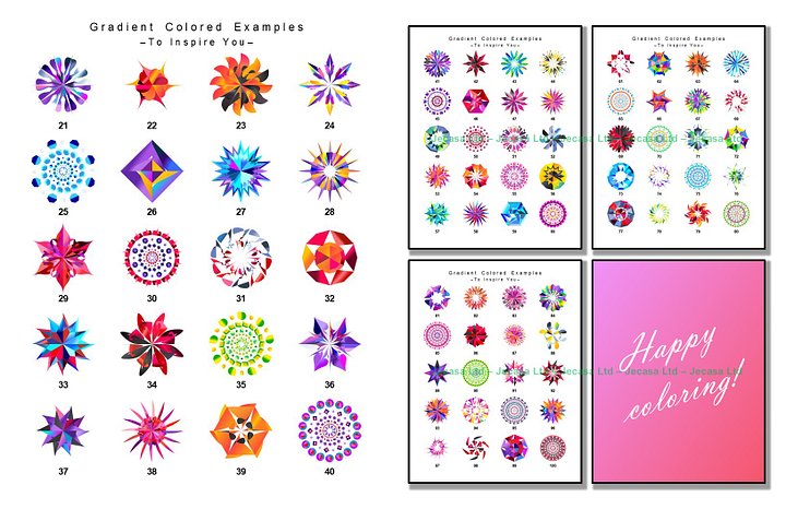 100 Geometric Mandala Coloring Pages | PDF | Digital File | Series GM2025 Vol. 11 product image (2)