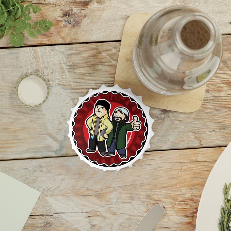 Jay and Silent Bob Vault Boys - Bottle Cap Magnetic Bottle Opener product image (4)