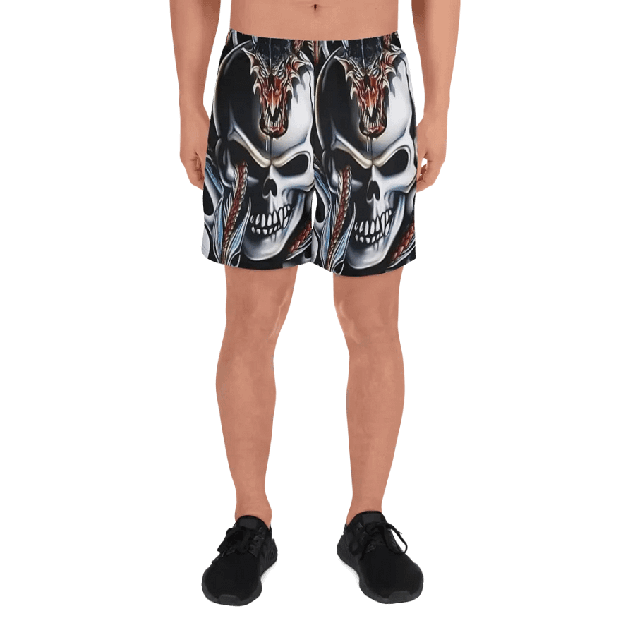 Dragon Skull Athletic Long Shorts product image (5)