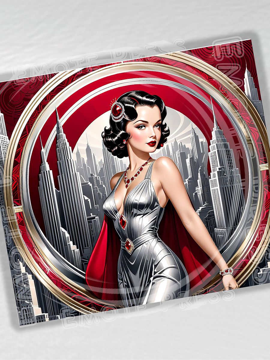 Art Deco Flapper Girl 20 oz Stainless Steel Tumbler - v5 product image (2)