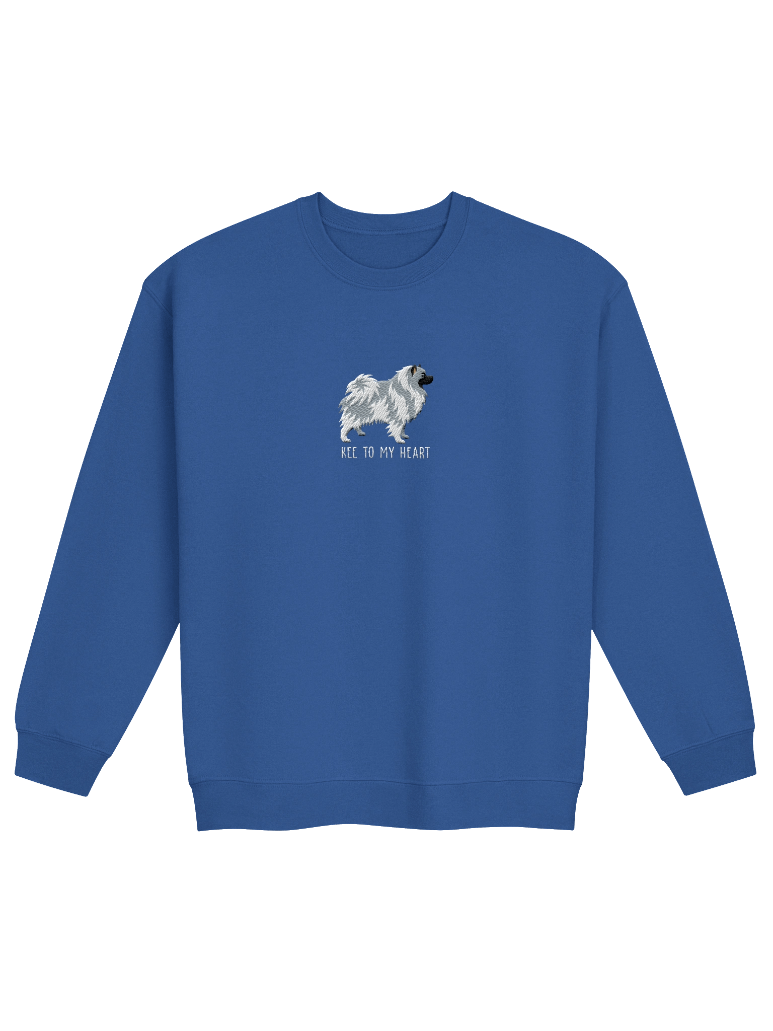 Kee to My Heart Sweatshirt (Embroidered) of a Keeshond(Blue & White) product image (13)