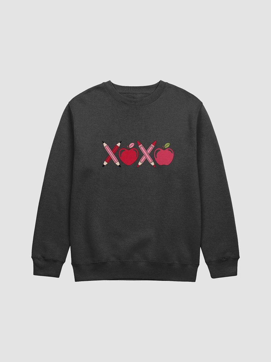 XOXO Teacher Sweatshirt – Apples, Pencils & Crayons product image (10)