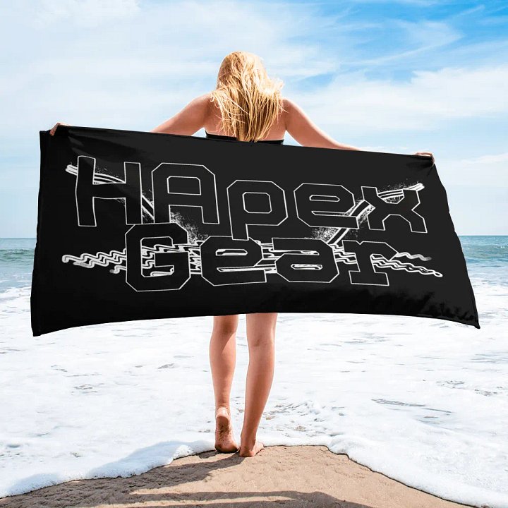 Black HApex Gear Black Logo - Black Sublimated Towel product image (2)