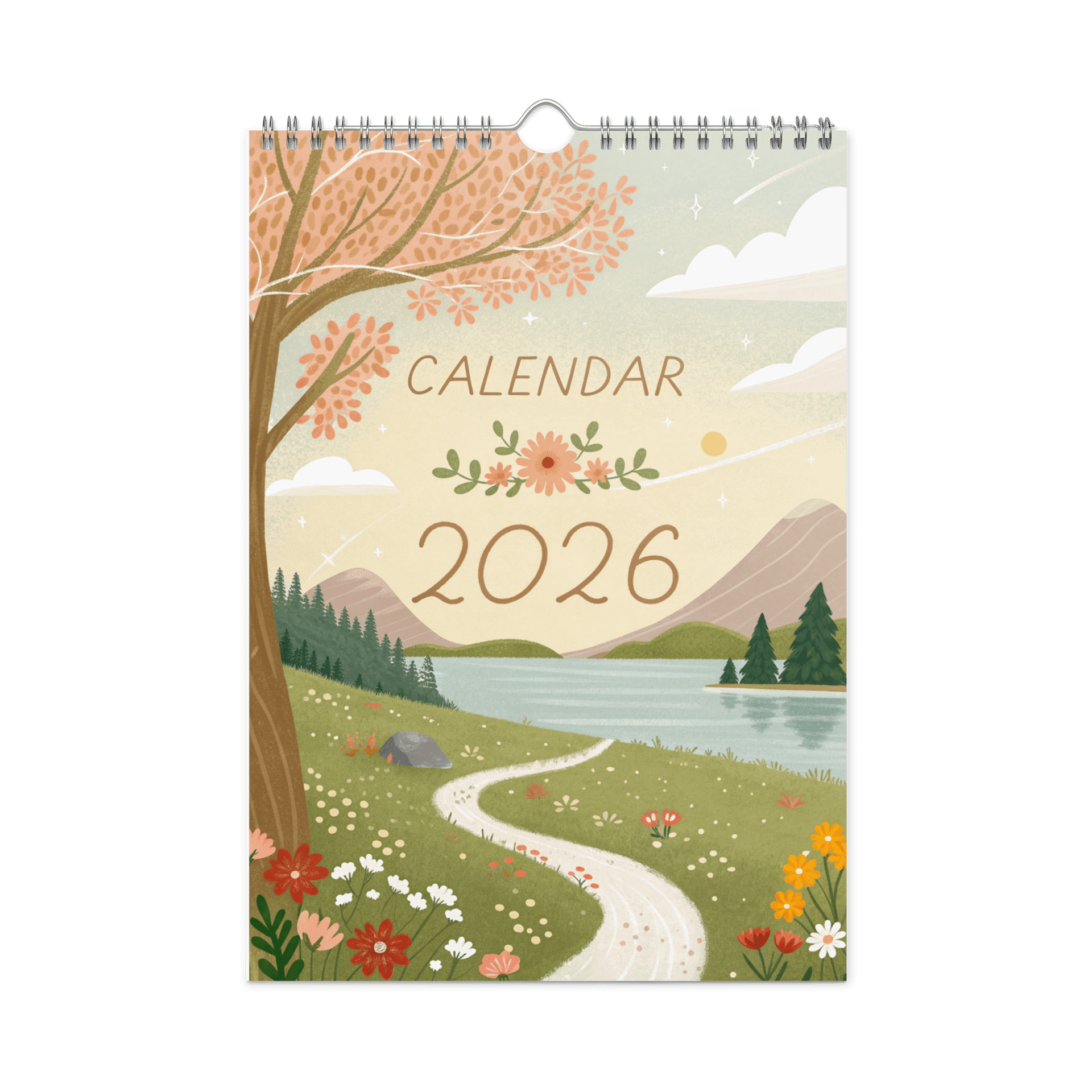 WATERCOLOR SEASONAL SCENES WALL CALENDAR 2026 product image (3)