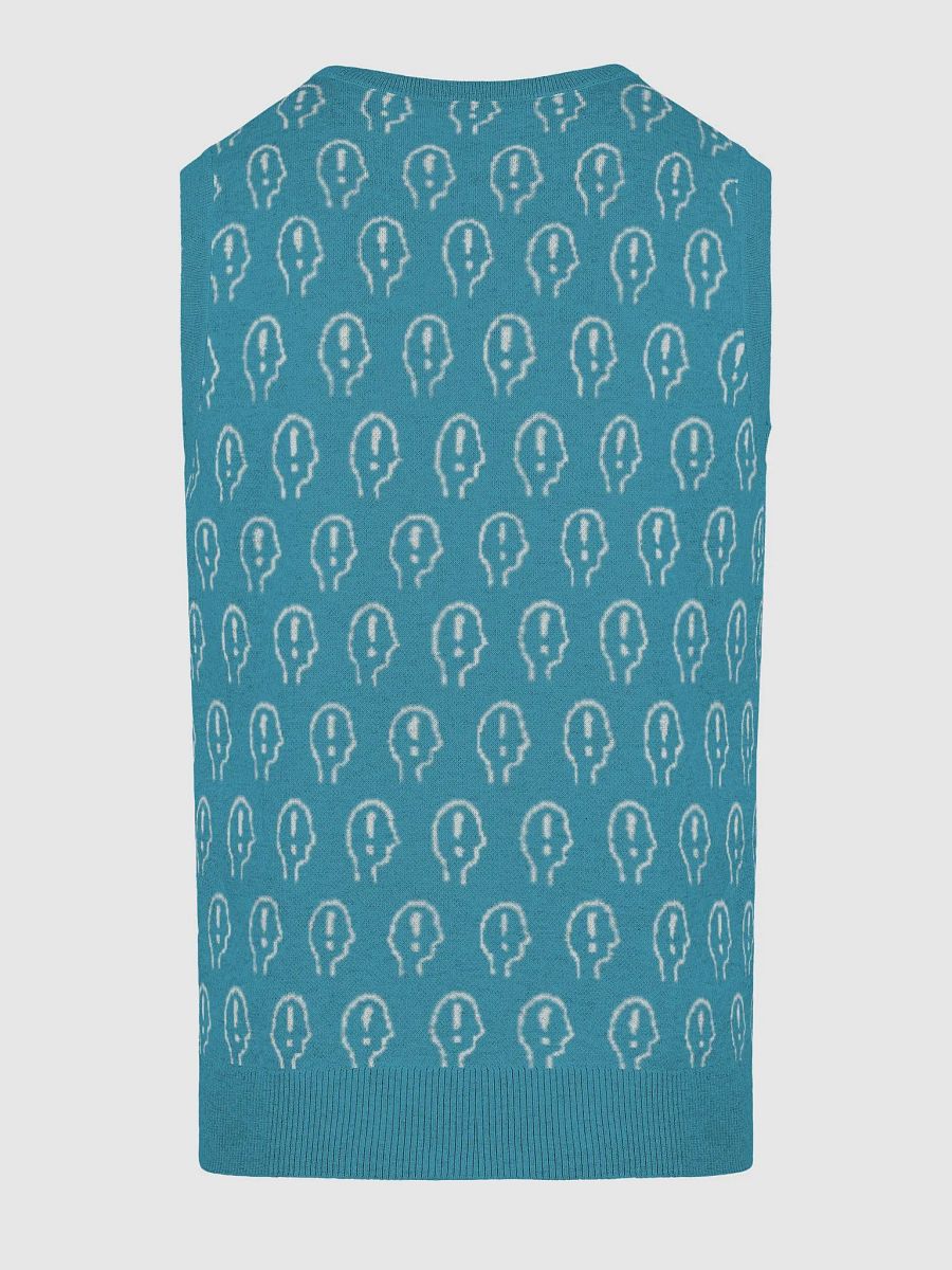 EXCLAIMING MENTALLY (duotone teal) knitwear vest product image (20)