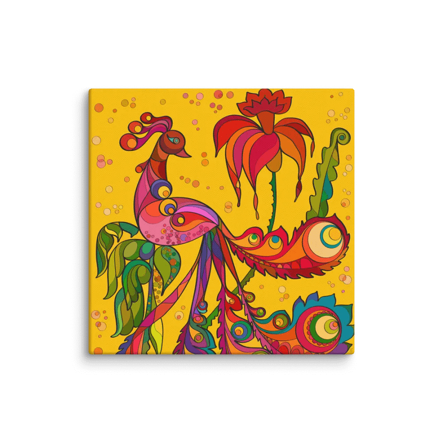 Whimsical Wonderland Canvas Art - Tropical Bird product image (1)