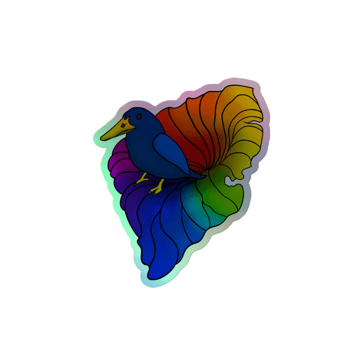 Rainbow Bird Holographic Sticker product image (2)