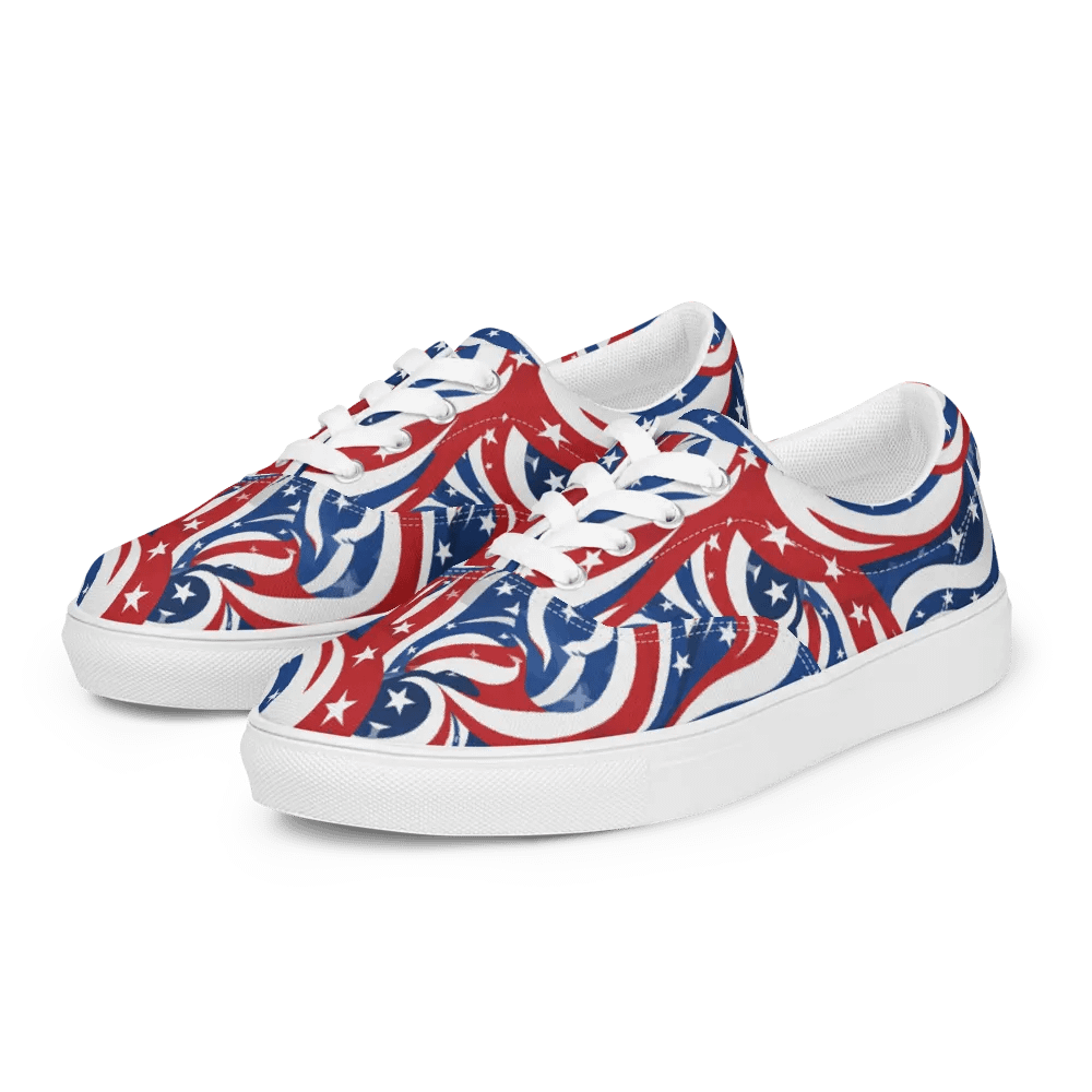 Patriotic Swirls Lace-Up Shoes product image (3)