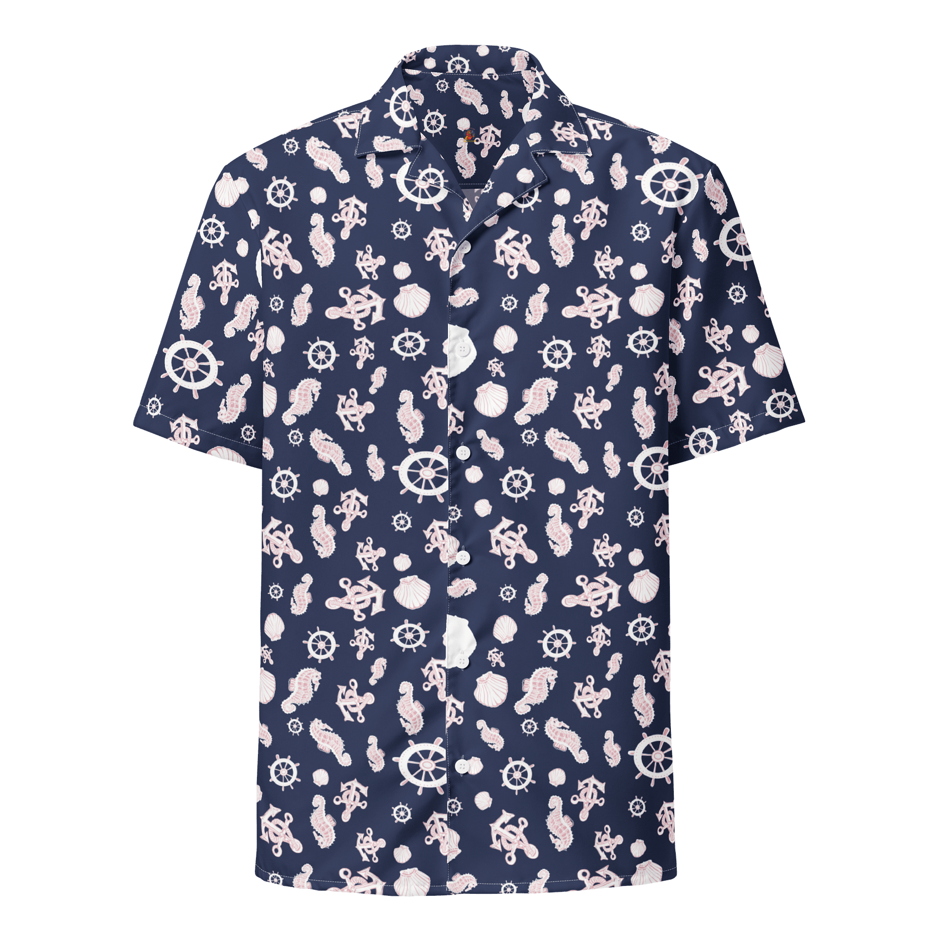 Navy Nautical Hawaiian Shirt product image (3)