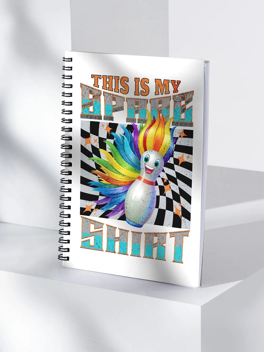 This Is My Spare Shirt Bowling Rainbow Pin Spiral Notebook product image (3)