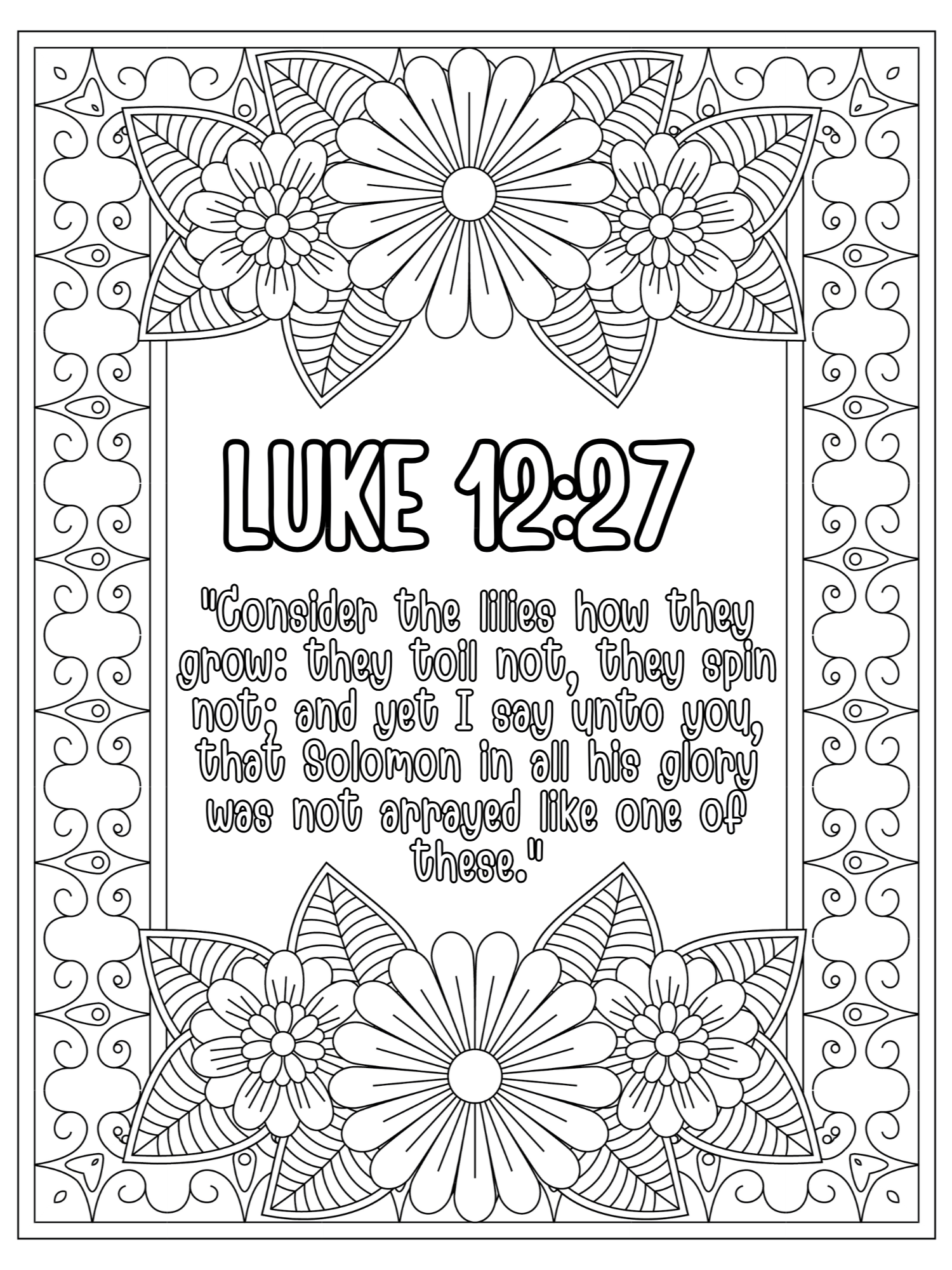 Flowers of Faith Bible Verse Coloring Book product image (4)