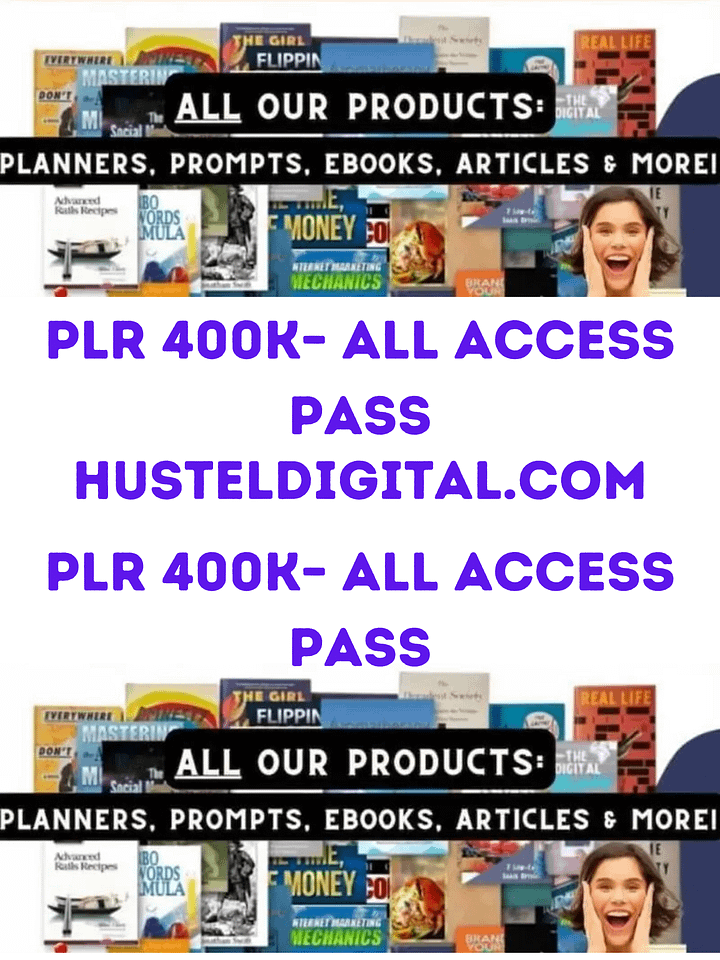PLR 400k– ALL ACCESS PASS product image (1)