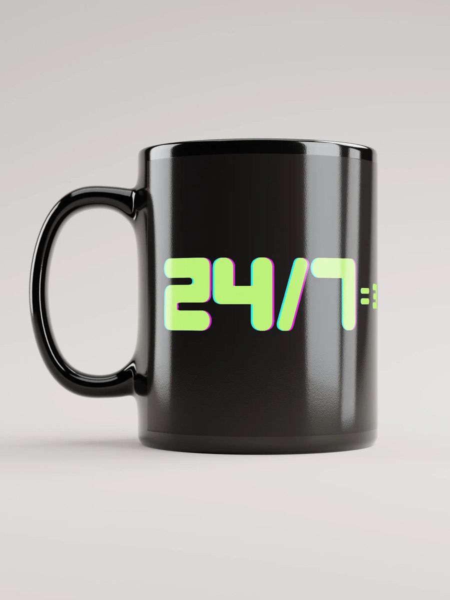24/7 Number Pattern Black Glossy Mug product image (12)