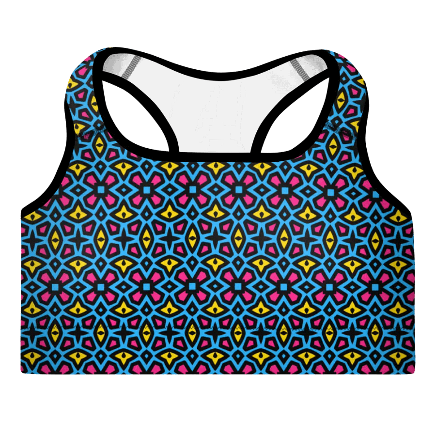 Pan Abstract (2) - Padded Sports Bra product image (3)
