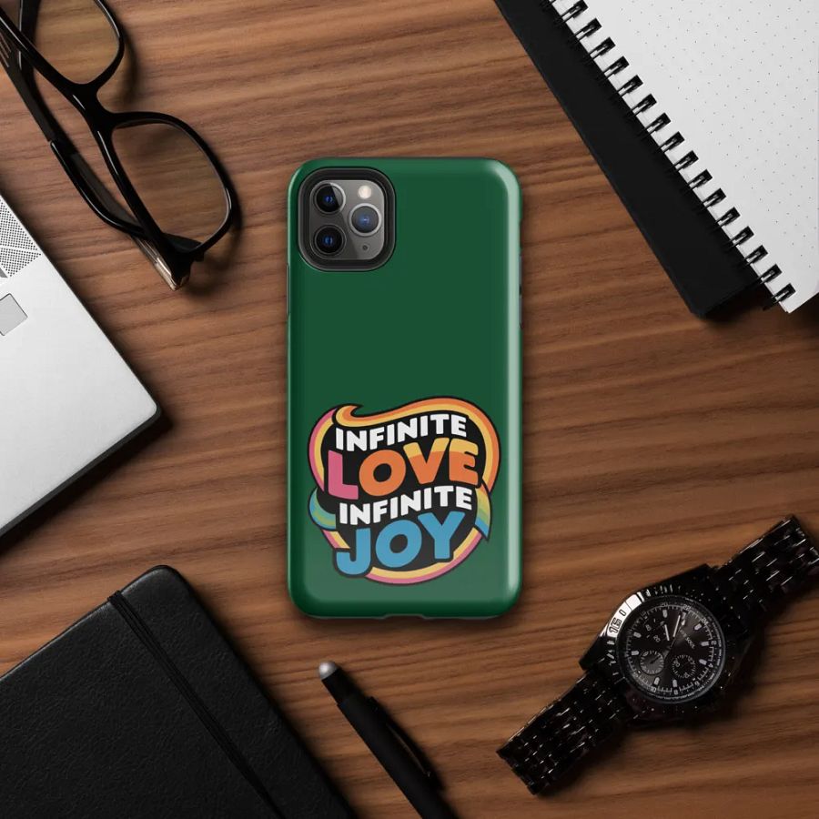 Infinite Love Infinite Joy Tough Case for Iphone (Green) product image (7)