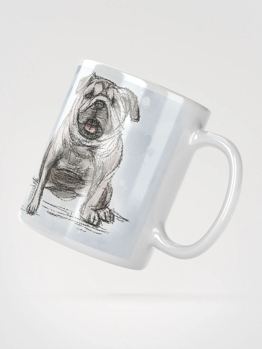 Pug Love Sketch White Glossy Mug product image (6)