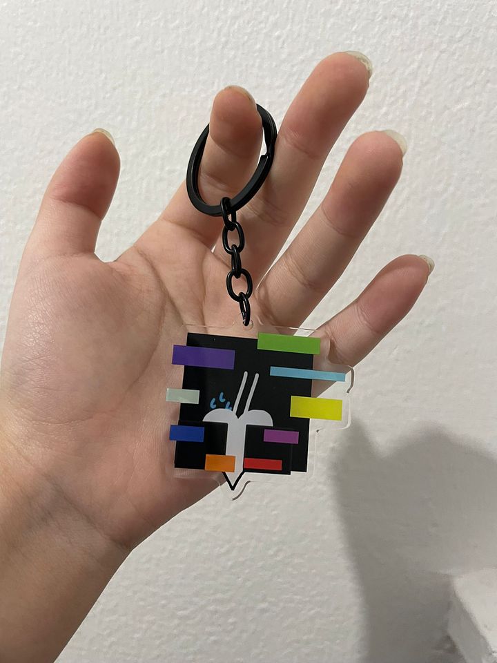 Glitchy Keychain product image (2)