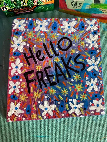 See you tomorrow night at @generalwoodshop for Transcendence Art Market from 7-10pm! #hellofreaks #art #artists #artmarket