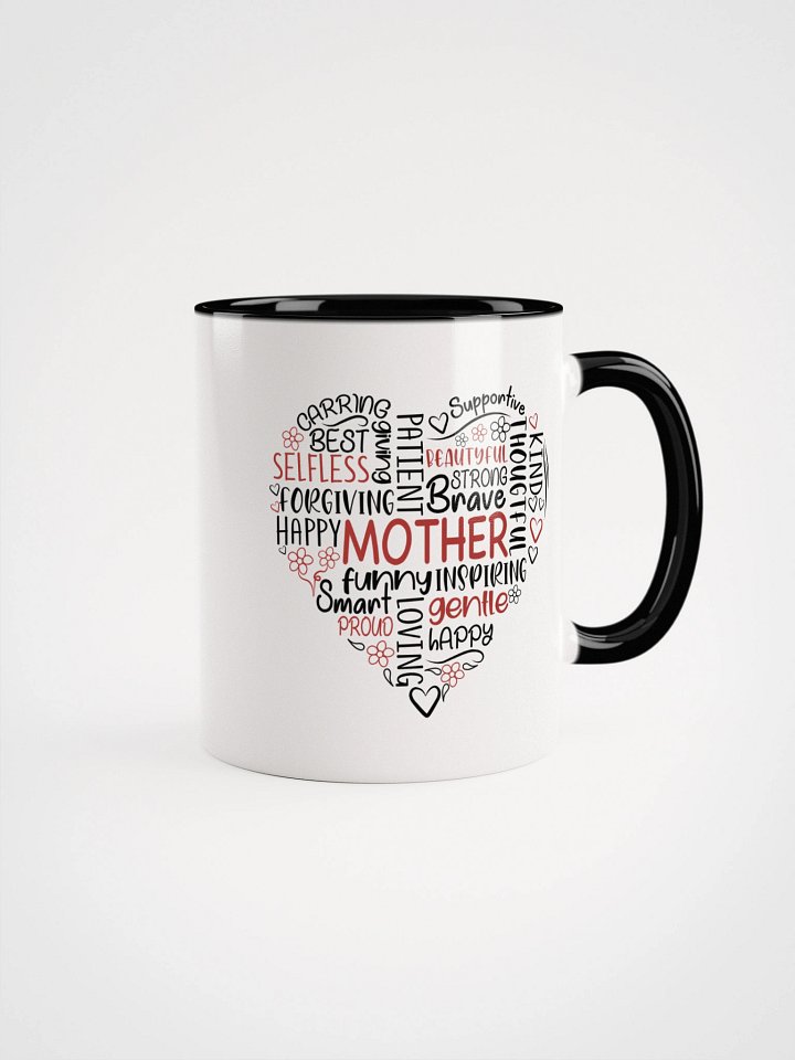 Black Boy Mom I Pray Different Heart Art Ceramic Mug with Color Interior product image (2)