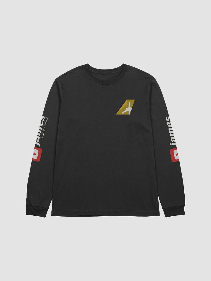 💤 First Class Pyjama Long Sleeve Top (Black) - Two-Tone Gold Tailfin product image (1)