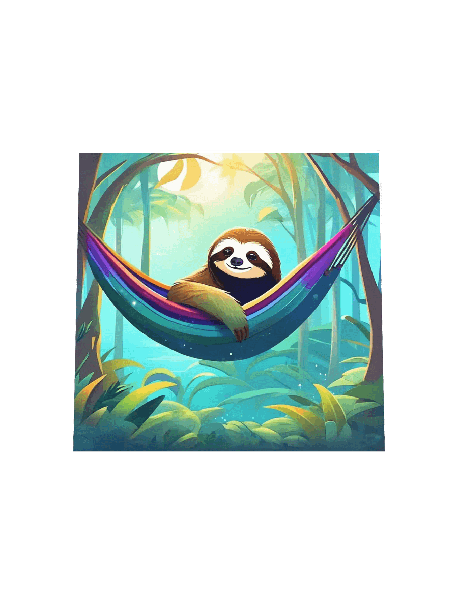 Moonlit Sloth Hammock Poster product image (17)