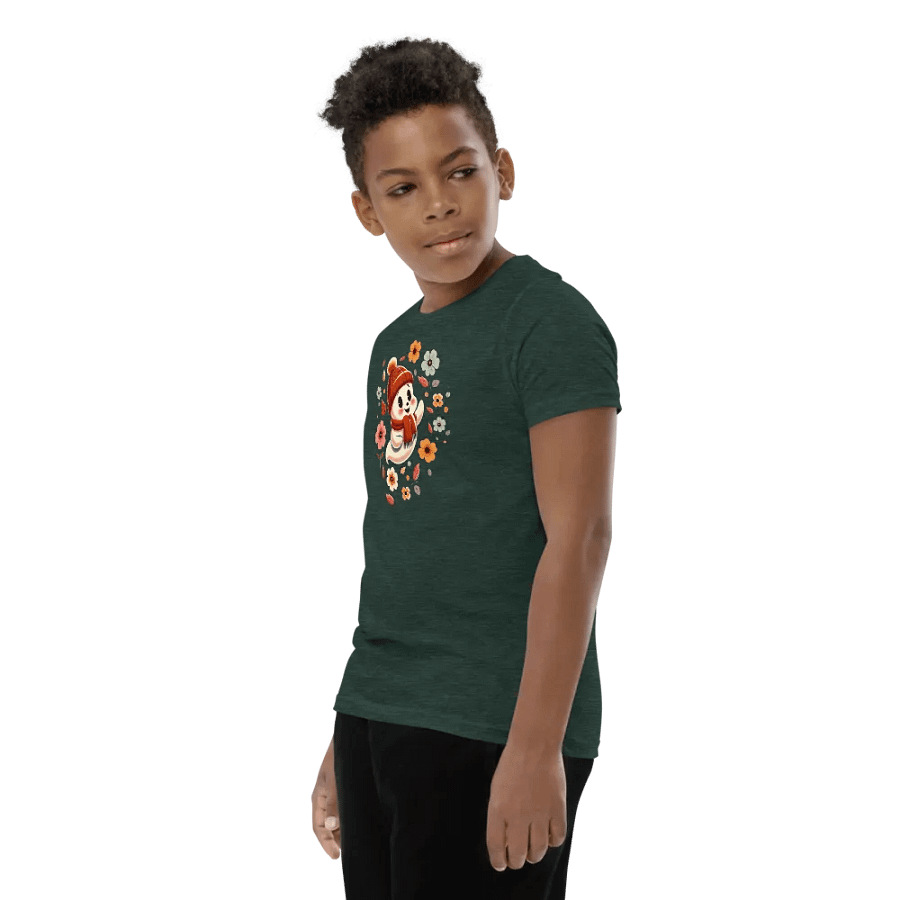Ghost in a Hat Floral Kids T-Shirt product image (23)