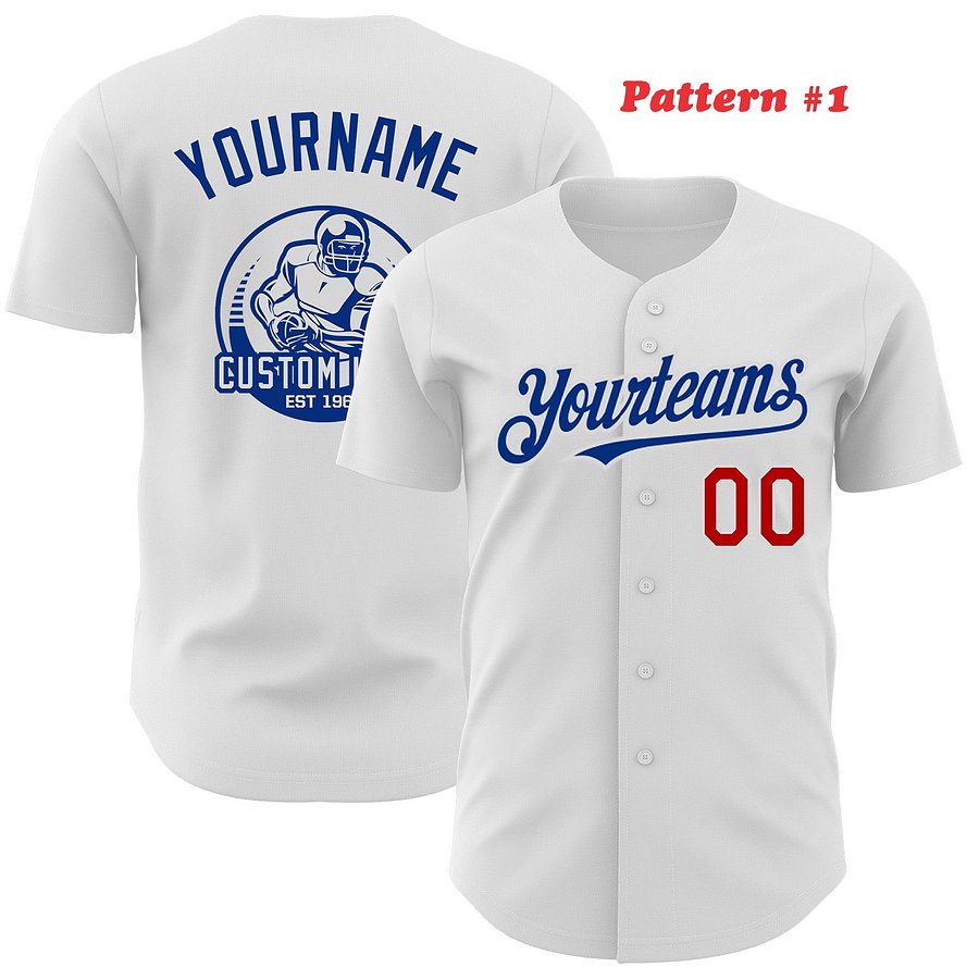 Authentic Baseball Jersey, Custom Baseball Jersey, Personalized Sport Jersey, Colorful, Multi Beautiful Flowers, Number, Logo product image (6)